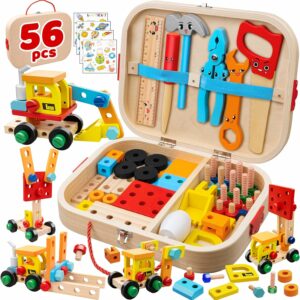 56 Pcs Kids Tool Set for Toddlers